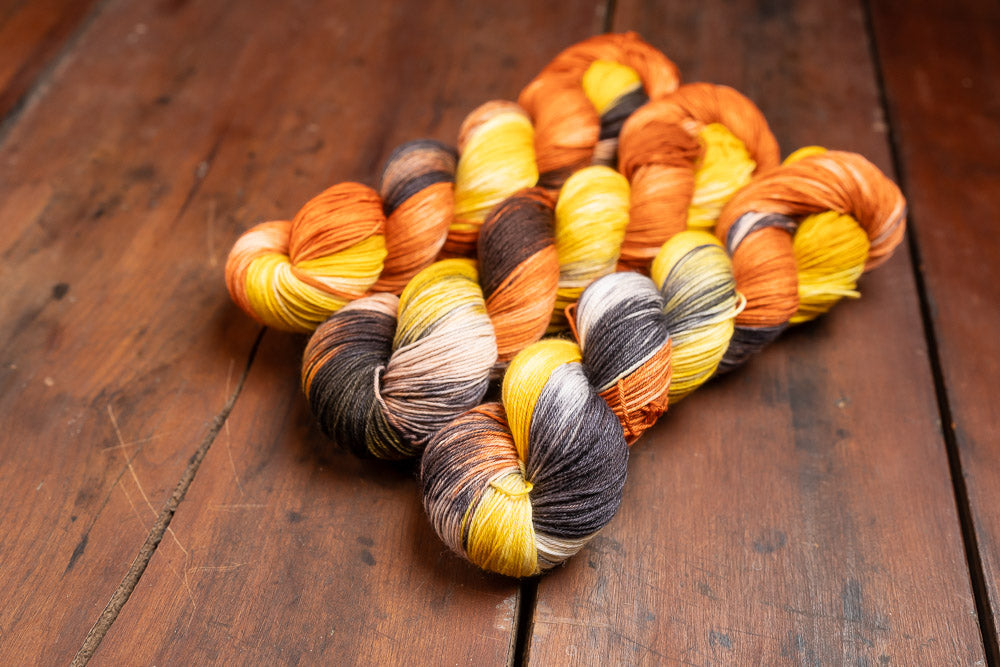 "Cats And Candy Corn" Fingering Weight Yarn