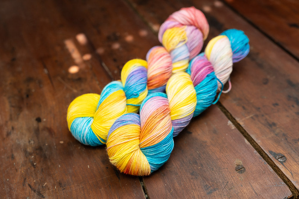 "Colorful Seas" Fingering Weight Yarn MUTED! (Discounted)