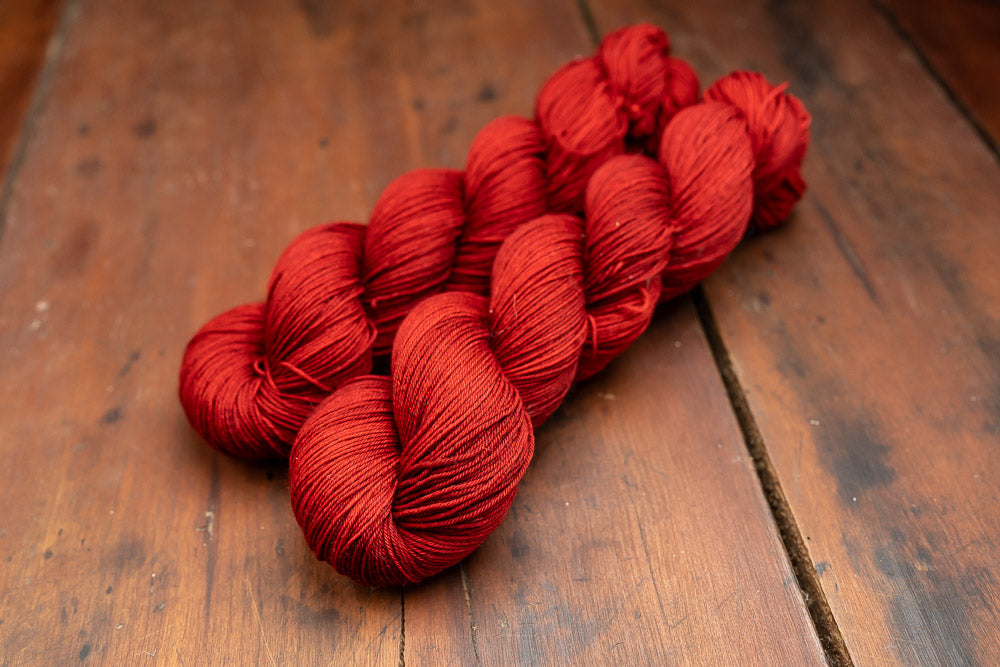 "Rich Red" Fingering Weight Yarn