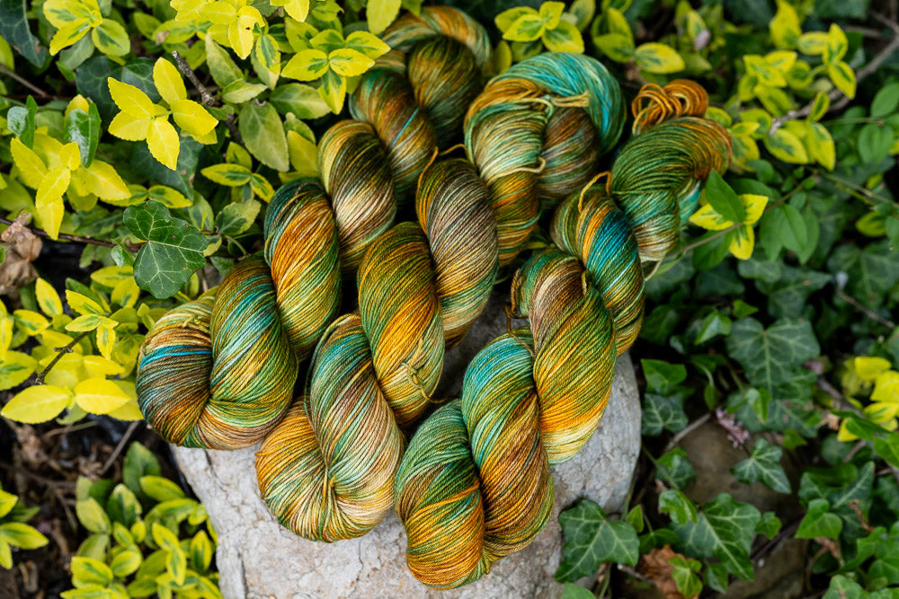 "Midnight Marigold" Fingering Weight Yarn