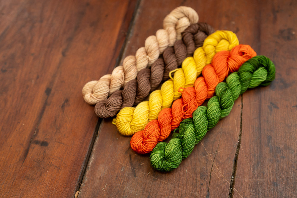 "Ready For Fall" Mini Skein Set-- Fingering Weight Yarn