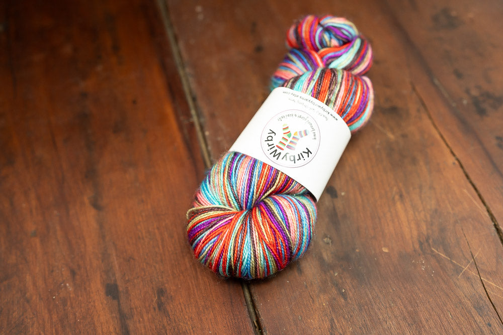 DESTASH Kirby Wirby Yarns 70/20/5 2 ply sock yarn