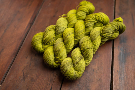 Poison green sock yarn