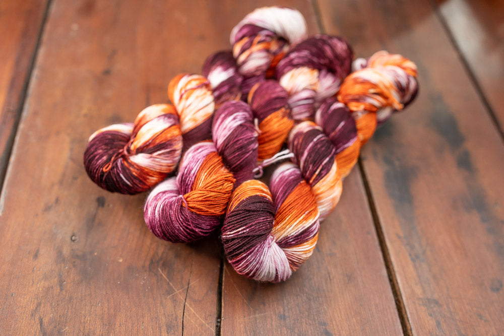 "Smashing Pumpkins" Fingering Weight Yarn